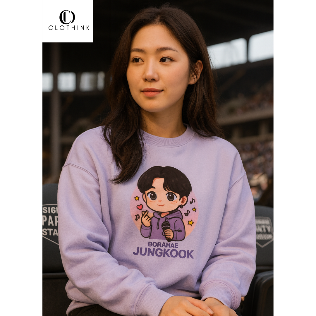 Borahae Jungkook Unisex Oversized Sweatshirt